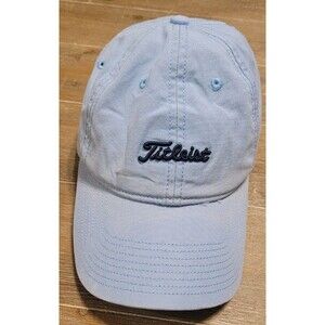 Titleist Light Blue Golf Hat Cap Clubs Under Brim Golfing Adjustable Strap